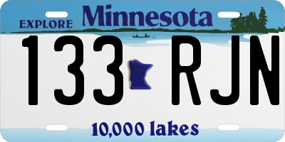 MN license plate 133RJN