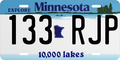 MN license plate 133RJP