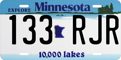 MN license plate 133RJR