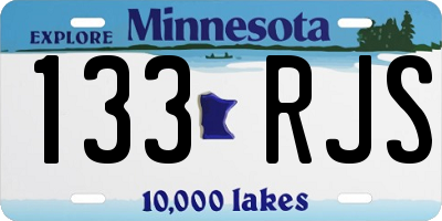 MN license plate 133RJS