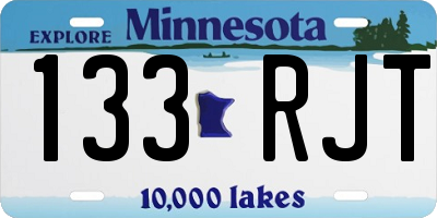 MN license plate 133RJT