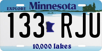 MN license plate 133RJU