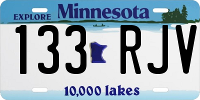 MN license plate 133RJV