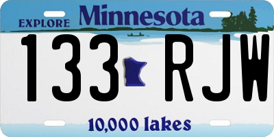 MN license plate 133RJW