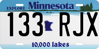 MN license plate 133RJX