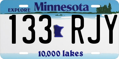 MN license plate 133RJY