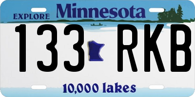 MN license plate 133RKB