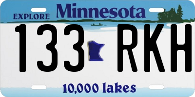 MN license plate 133RKH