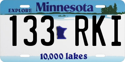 MN license plate 133RKI