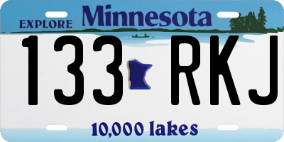 MN license plate 133RKJ