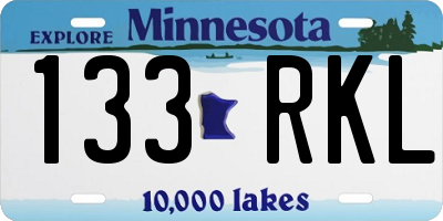MN license plate 133RKL