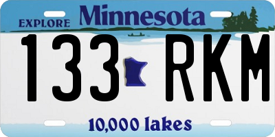 MN license plate 133RKM