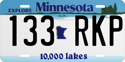 MN license plate 133RKP