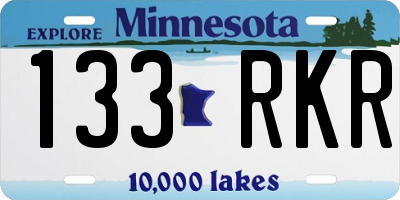 MN license plate 133RKR