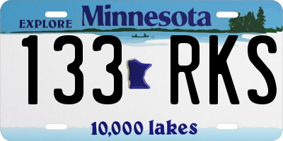 MN license plate 133RKS