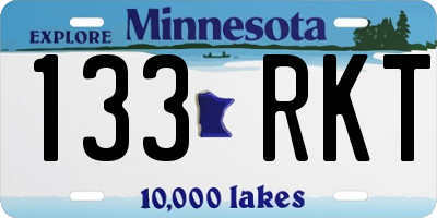 MN license plate 133RKT