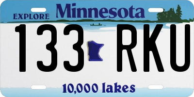 MN license plate 133RKU