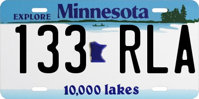 MN license plate 133RLA