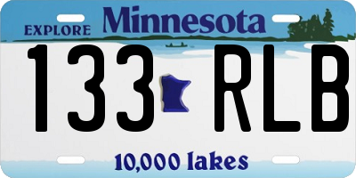 MN license plate 133RLB