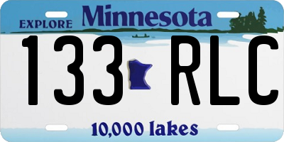 MN license plate 133RLC