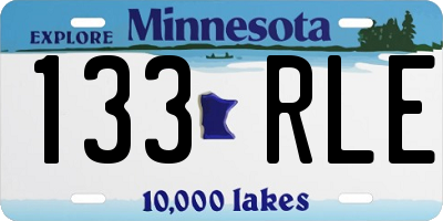 MN license plate 133RLE