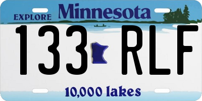 MN license plate 133RLF