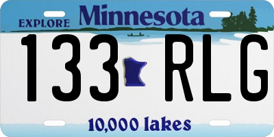 MN license plate 133RLG