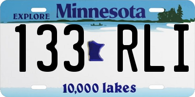 MN license plate 133RLI