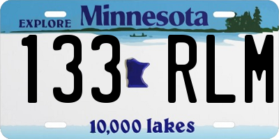 MN license plate 133RLM