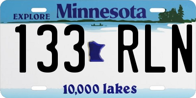 MN license plate 133RLN