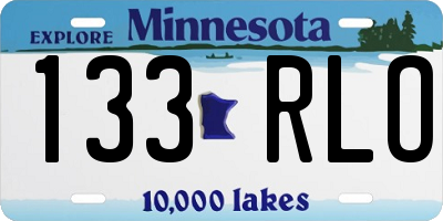 MN license plate 133RLO