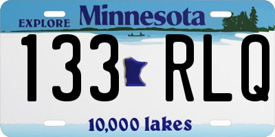 MN license plate 133RLQ
