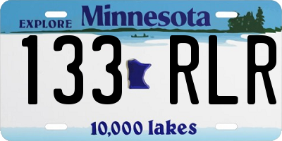 MN license plate 133RLR