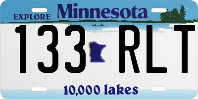 MN license plate 133RLT