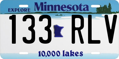 MN license plate 133RLV