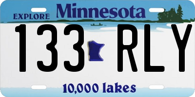 MN license plate 133RLY