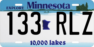 MN license plate 133RLZ