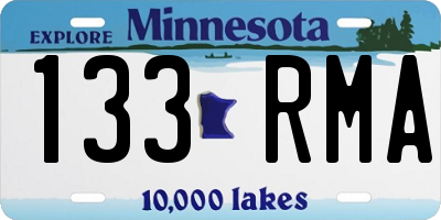 MN license plate 133RMA