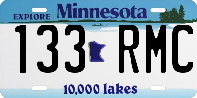 MN license plate 133RMC