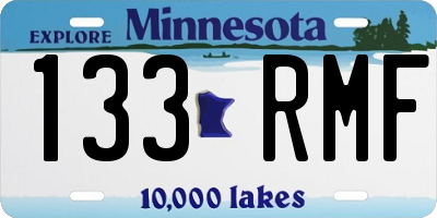 MN license plate 133RMF