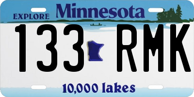 MN license plate 133RMK