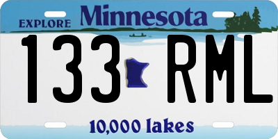 MN license plate 133RML