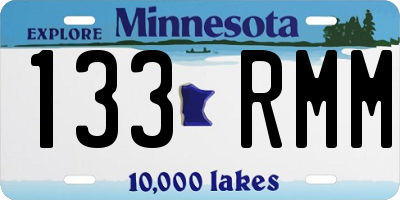 MN license plate 133RMM
