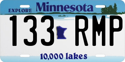 MN license plate 133RMP