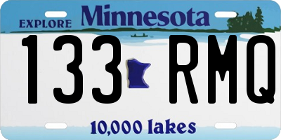 MN license plate 133RMQ