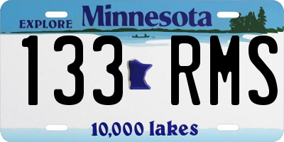MN license plate 133RMS