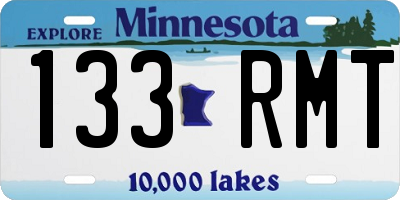MN license plate 133RMT