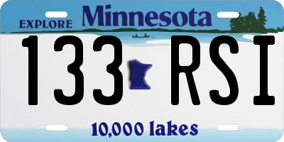 MN license plate 133RSI