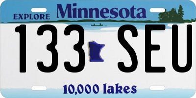 MN license plate 133SEU