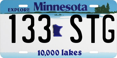 MN license plate 133STG